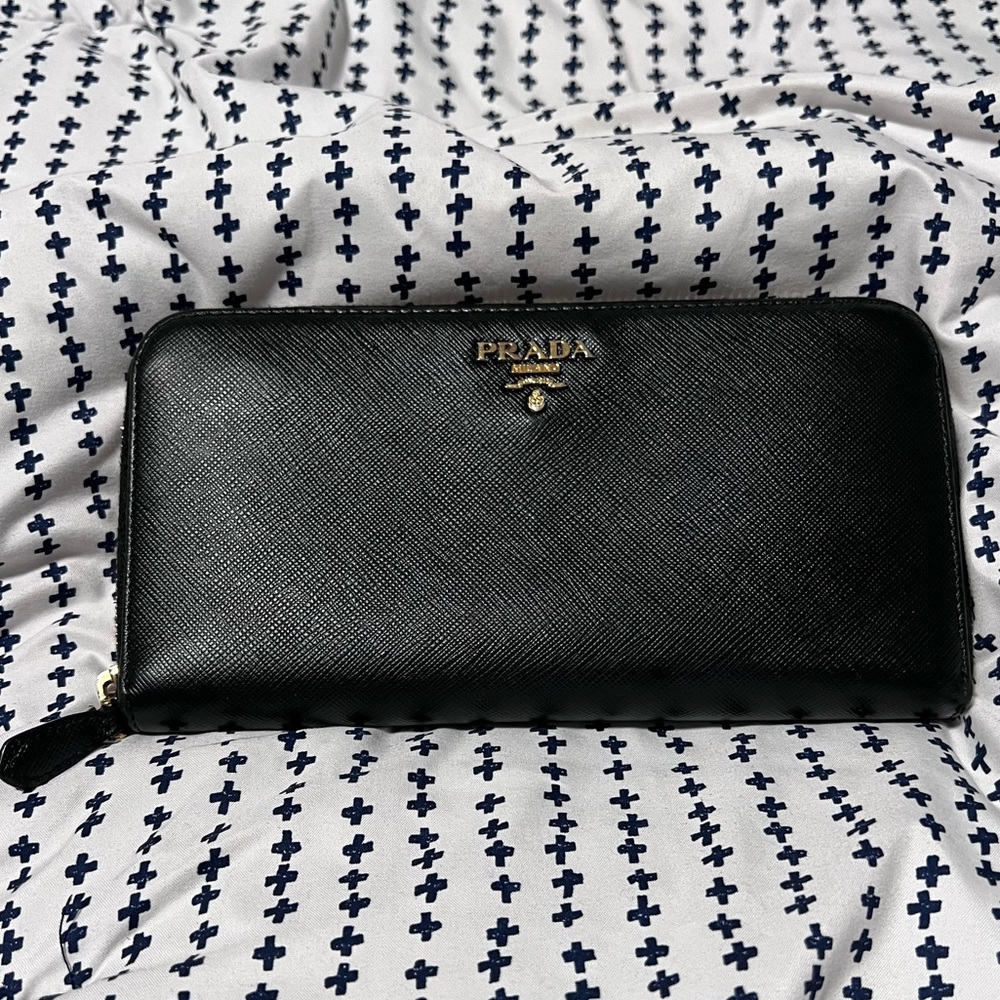 Prada Saffiano Long Leather Wallet